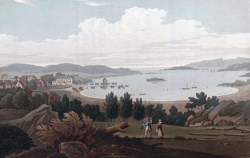 John William Edy Ferry at Helgeraae Norge oil painting art
